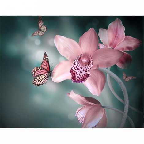 Special Popular Pink Flower 5d Diy Diamond Painting Kits UK VM4196