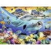Hot Sale Dream Wall Decor Dolphins And Fish 5d Diy Diamond Cross Stitch Kits UK VM3678