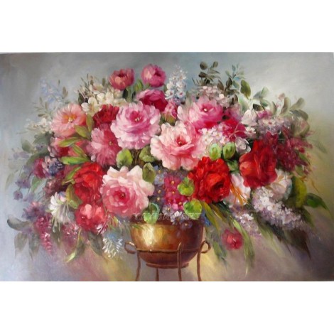 2019 Peony Flower 5D Diy Diamond Painting Kits Uk Cross Stitch Rhinestones VM90314